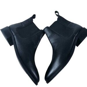 ASOS black Faux leather Chelsea bootie 8.5
